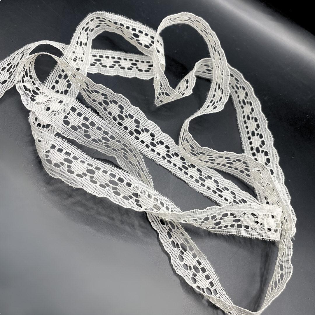 Polyester Flat Lace Trim Ellie Ivory