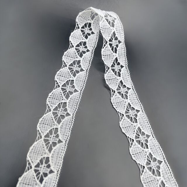 Polyester Flat Lace Trim - Sophie - Soft White