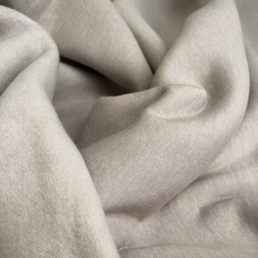 Cotton Polyester Jersey Fabric Superior Sweatshirt Beige Marl