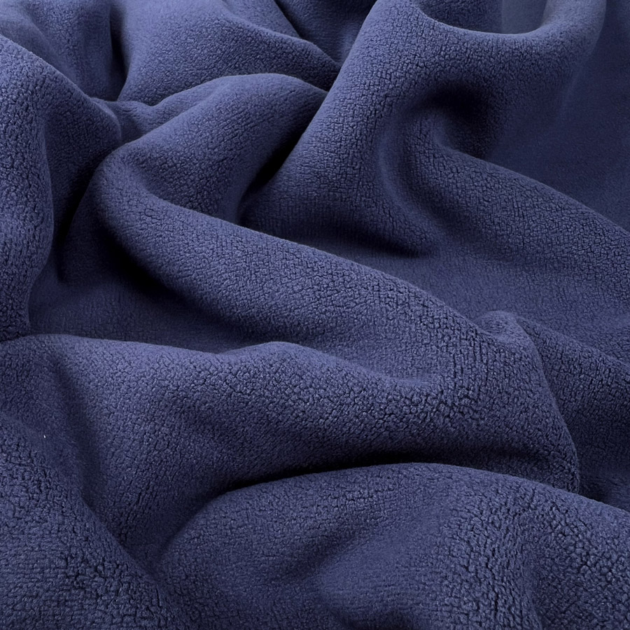 Navy French Terry Brushed Fleece Fabric by the Yard 1 Yard Style