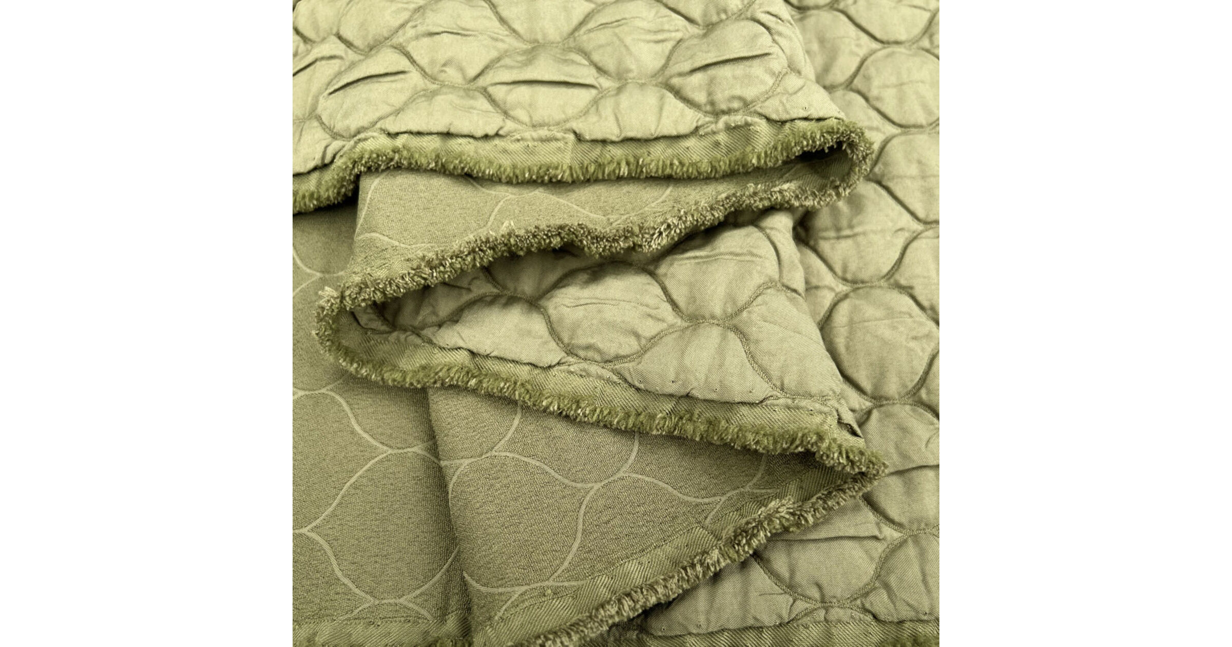 Poly Elastane Onion Quilt Fabric | Quilted - Coco Stretch - Khaki