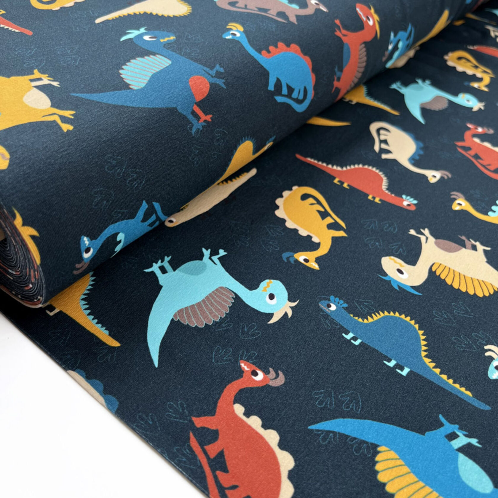 Dinosaur jersey knit clearance fabric