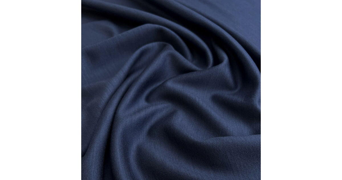 Blue Knitted Stretch Dressmaking Fabric | Wool Jersey - Cobalt