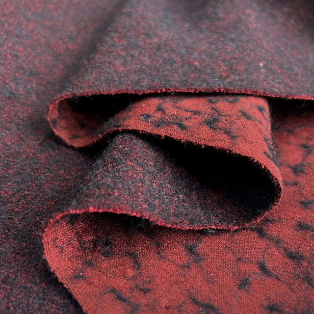 Boiled Wool, Cranberry Red Boiled Wool Coating – Britex Fabrics