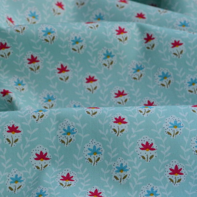 Poplin Print - Polly Tiffany Blue