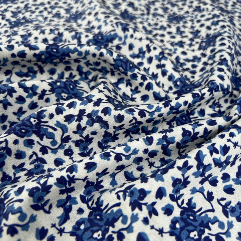 Blue outlet print fabric