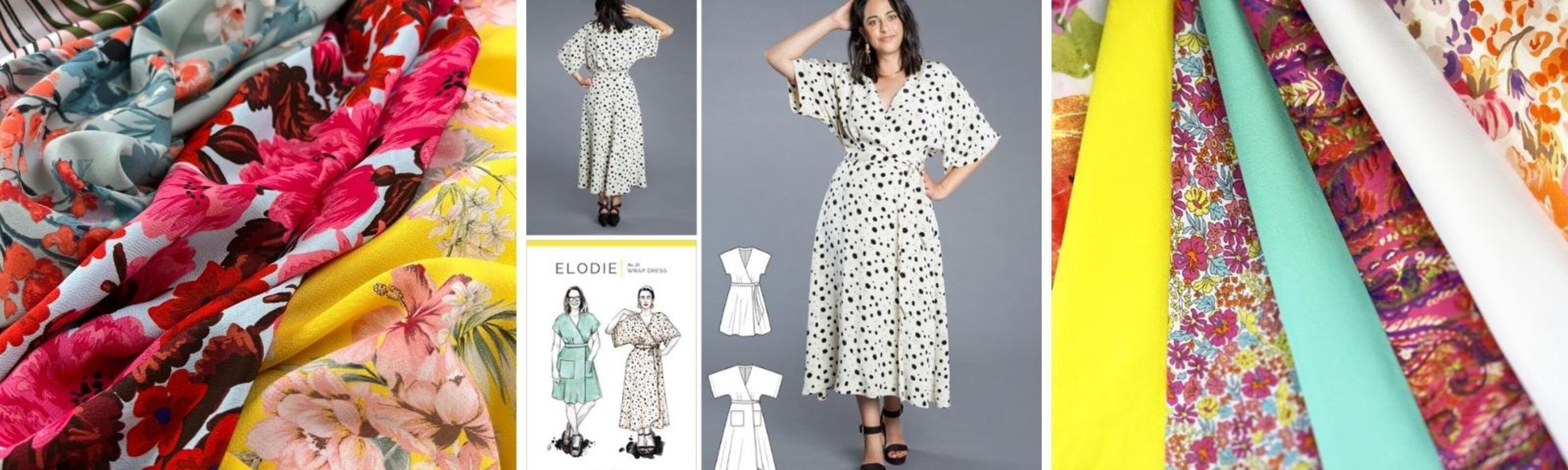 Elodie Wrap Dress and Fabric