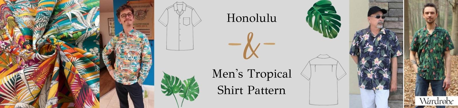 Honolulu_And_Mens_Tropical_Shirt_Pattern