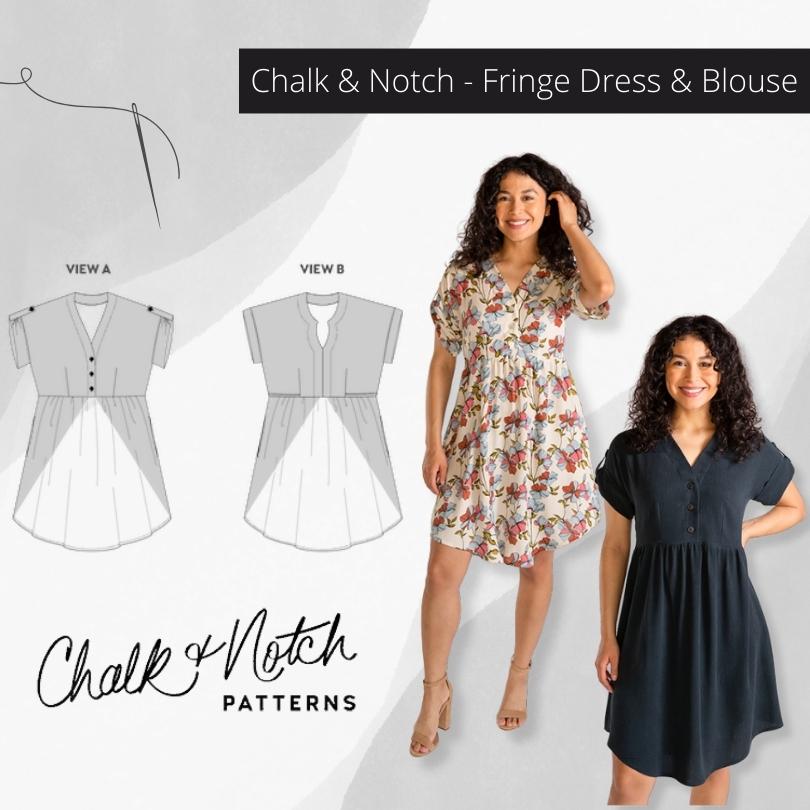 Chalk and Notch Patterns - Fringe Dress & Blouse