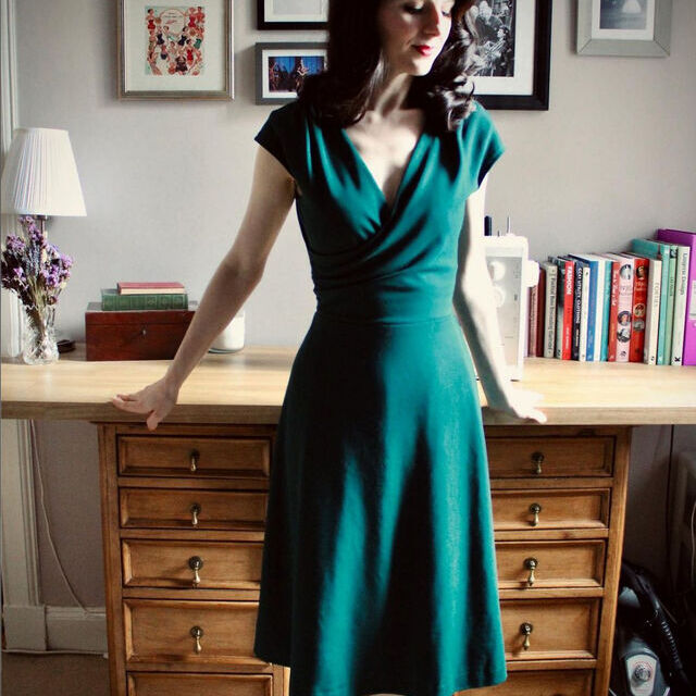 Luxury Ponte - Emerald / Customer Make by Christine - Luxury Ponte - Emerald - McCalls M6713 Dress - March 2023