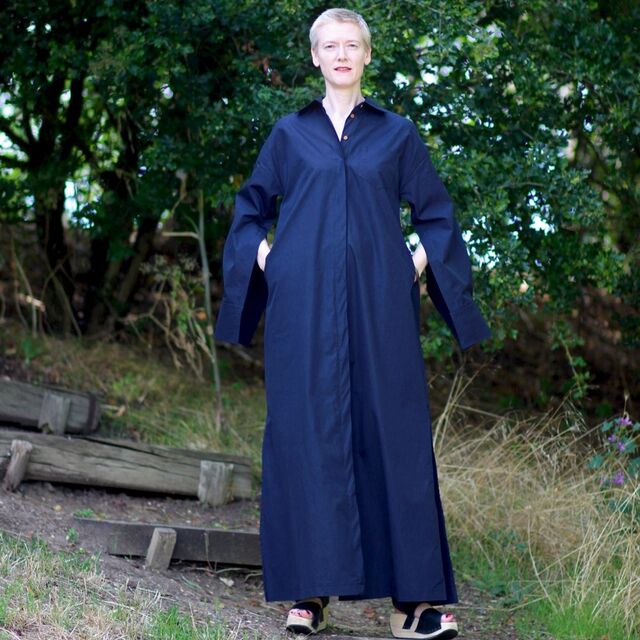 Hornpipe - Dark Navy / Customer Make by Catherine - Hornpipe Dark Navy Fabric - Vogue 1933 Shirt Dress - August 2023