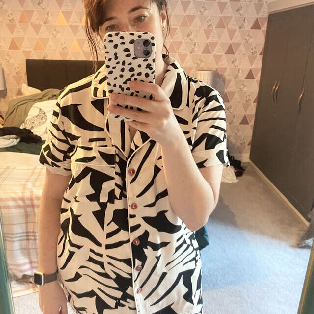 Closet Core Patterns - Carolyn Pyjamas Pattern / Customer Make by Sadie - Viscose Challis - Palmer Black Fabric - Closet Core Patterns Carolyn Pyjamas - August 2023