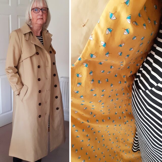 Stof Fabric - Umbrella - Ochre / Customer Make by Julie - Stof Fabric - Umbrella - Ochre Lining - Named Clothing Isla Trench Coat - March 2023