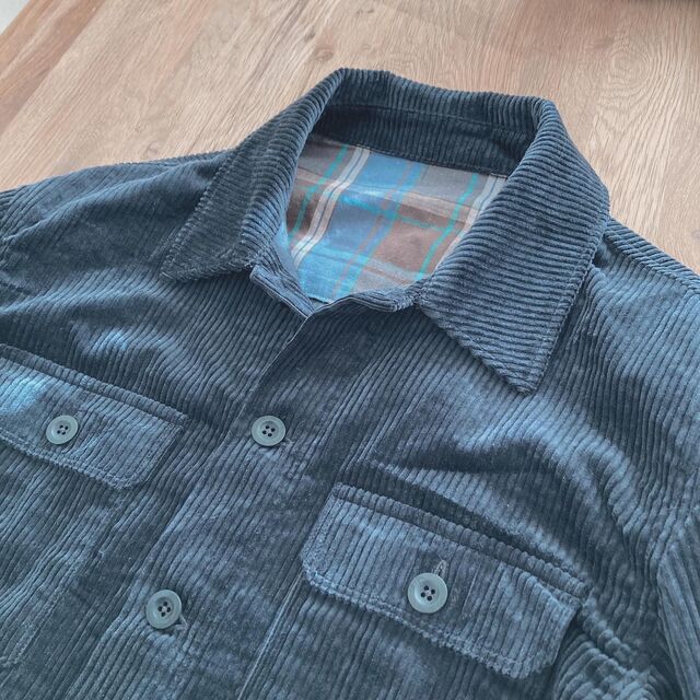 Merchant & Mills - Men’s Arbor Shirt/Jacket Pattern (UK 34-54) / Customer Make by Yukino - Corduroy - Charcoal Grey - Merchant & Mills Arbor Shirt - January 2023