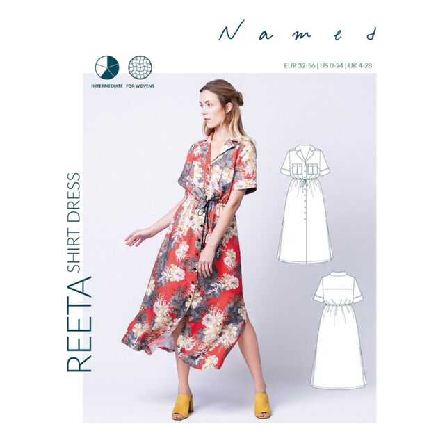 Named - Reeta Shirt Dress Pattern (UK 4-28)