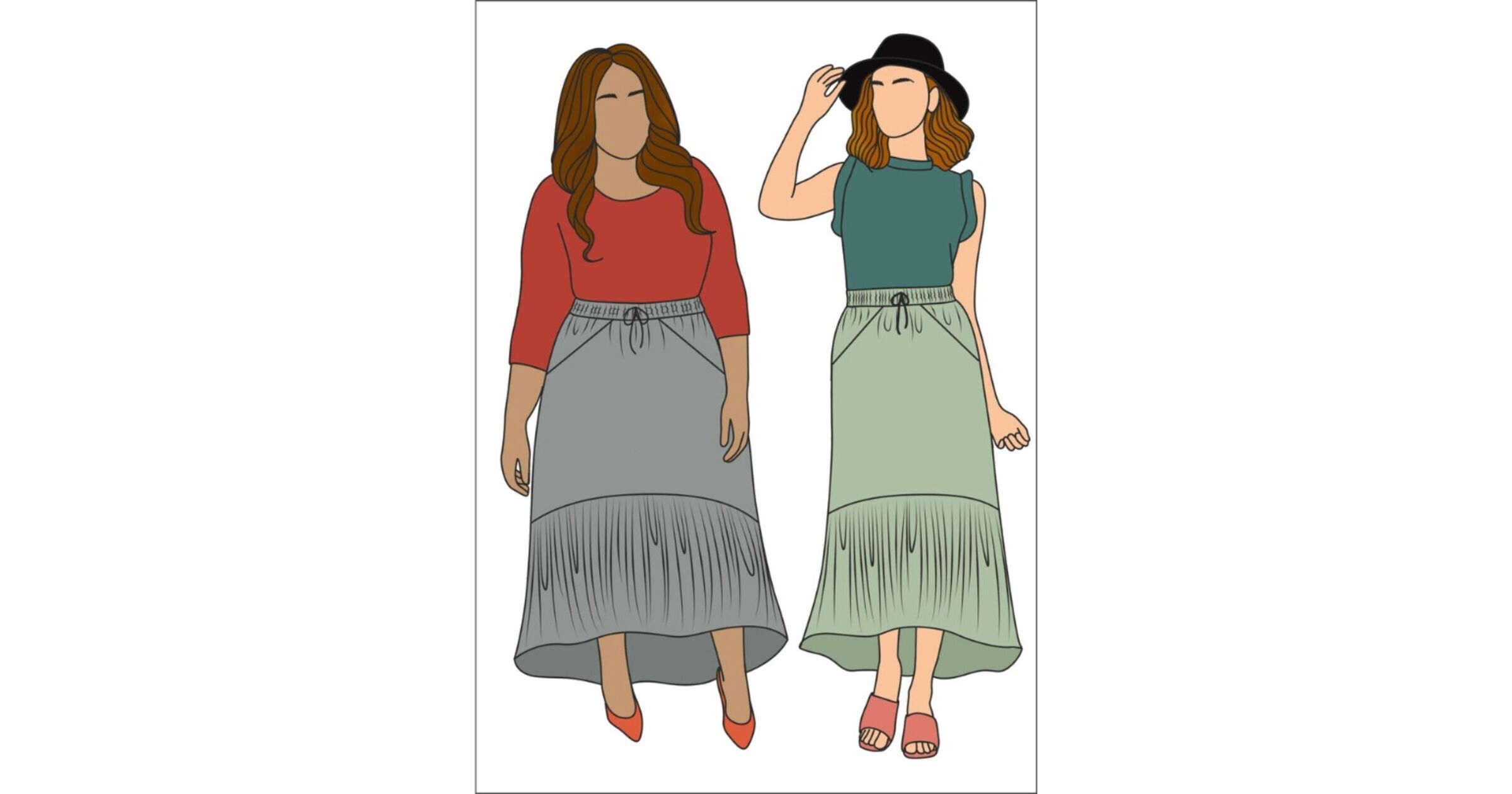 Serene Skirt Sewing Pattern - Size Me