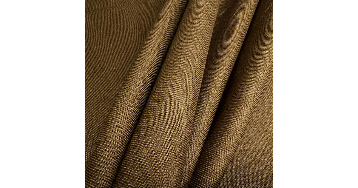 Linen Gold Woven Twill Suiting Trouser Fabric | Foreign Leigon