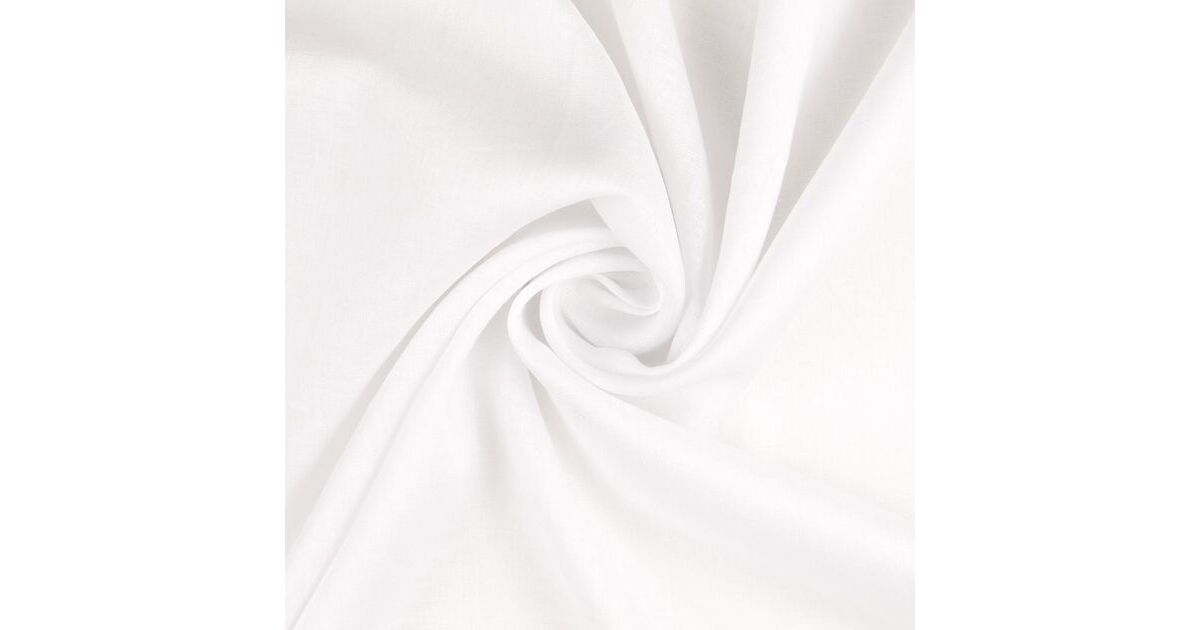Plain 100% Linen 150gsm Dress Fabric | White