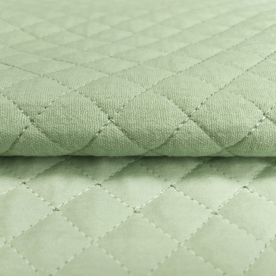 Cotton Polyester Blue Jersey Fabric Quilted Jacquard Sky