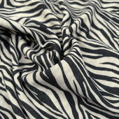 Zebra jersey fabric on sale