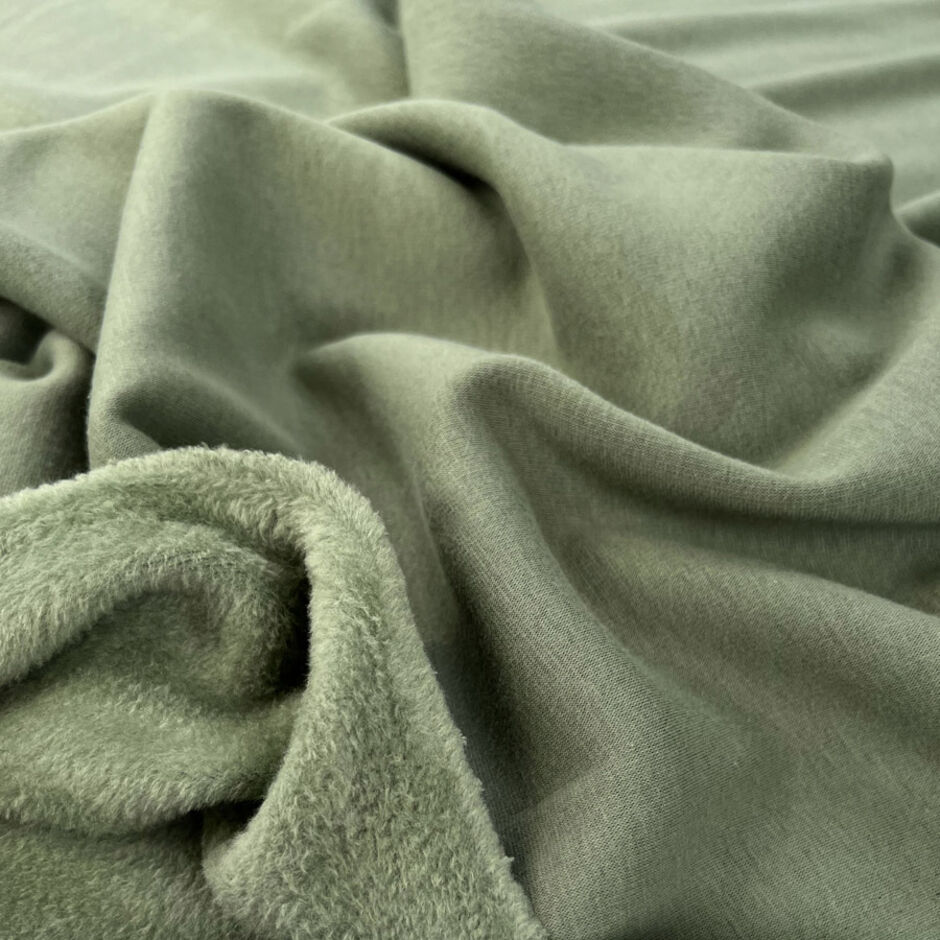 Olive green fleece top