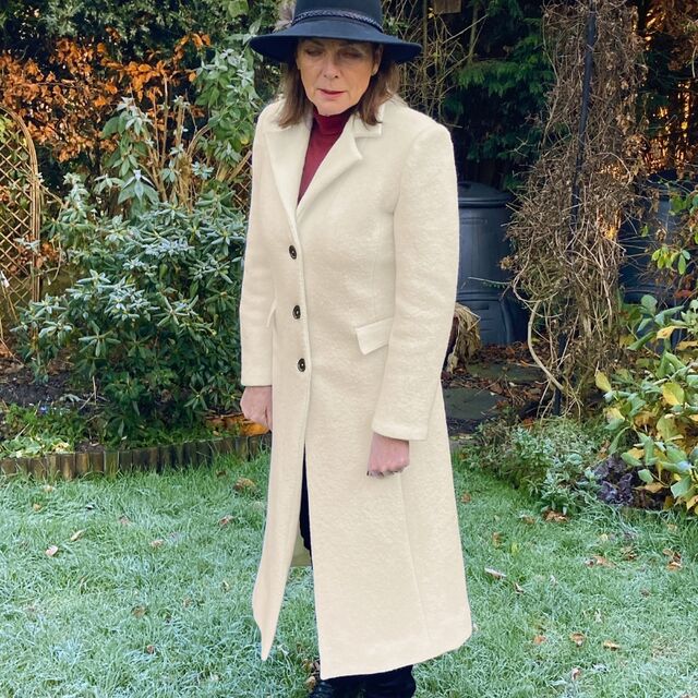 Pure Luxury - Boiled Wool - Ivory / Customer Make by Sue - Pure Luxury Boiled Wool Ivory Coat - January 2024