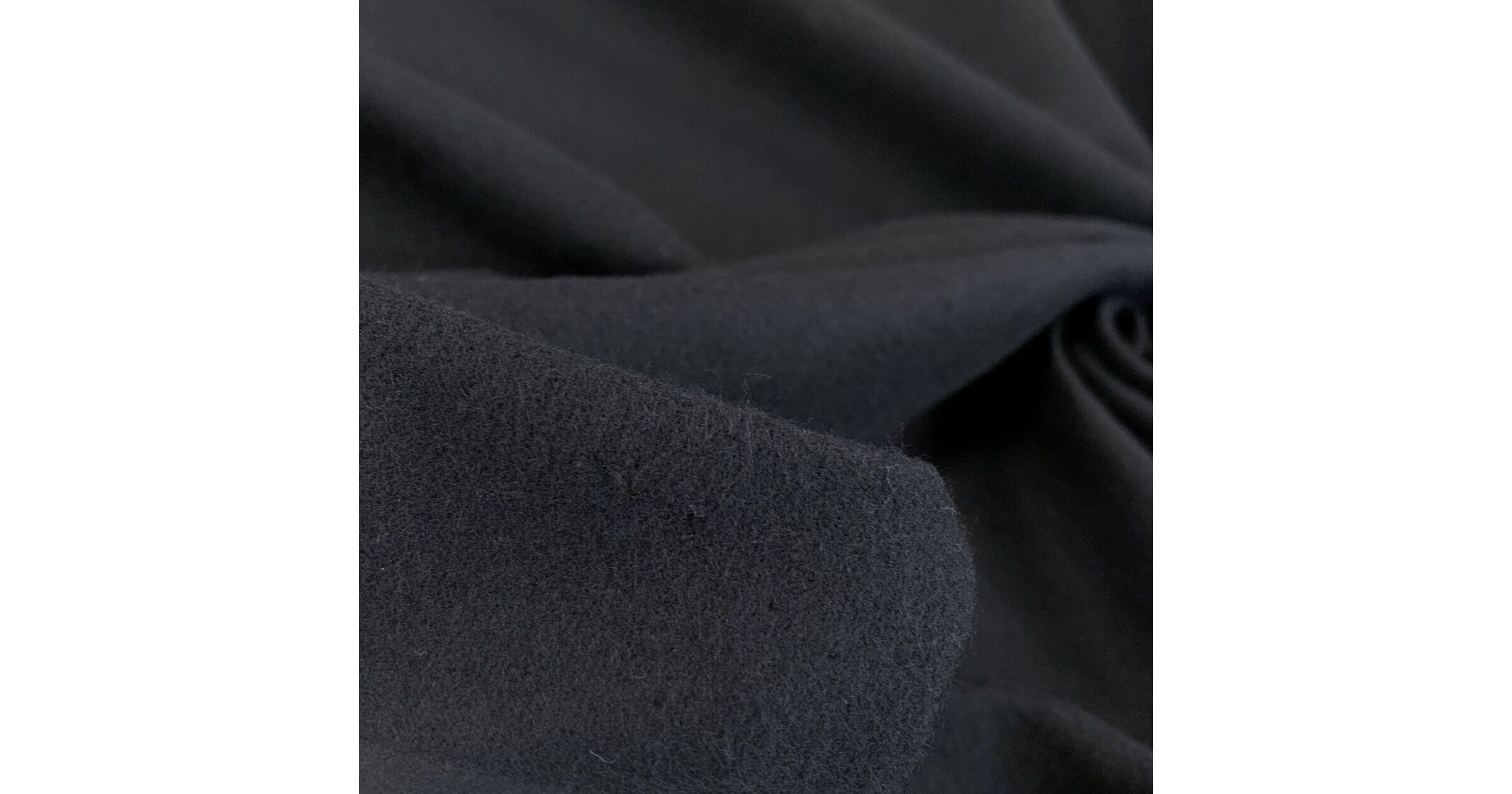 Remnant (1.1m) Black Brushed Cotton Winceyette (Flannel) Fabric