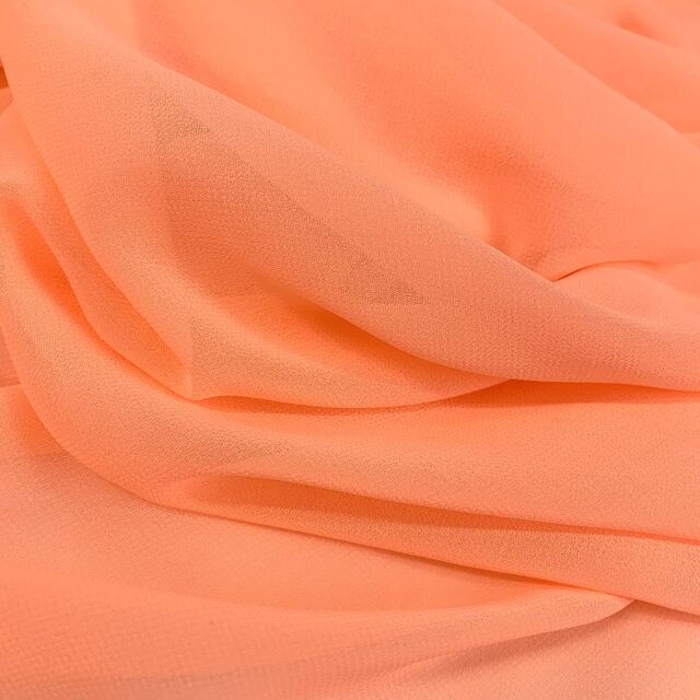 Georgette Dress Fabric - Coral