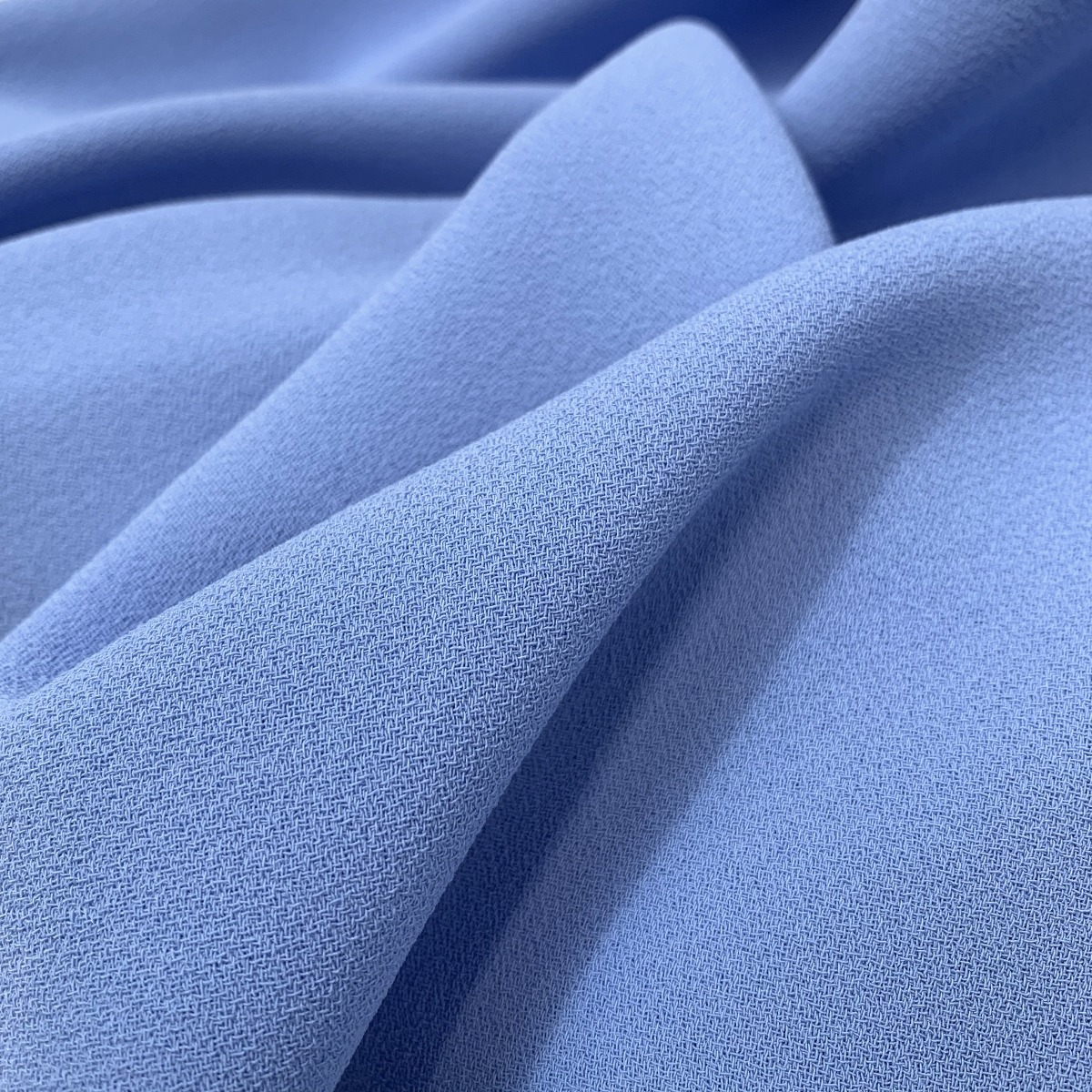 Polyester Triple Crepe Dressmaking Fabric - Cornflower Blue