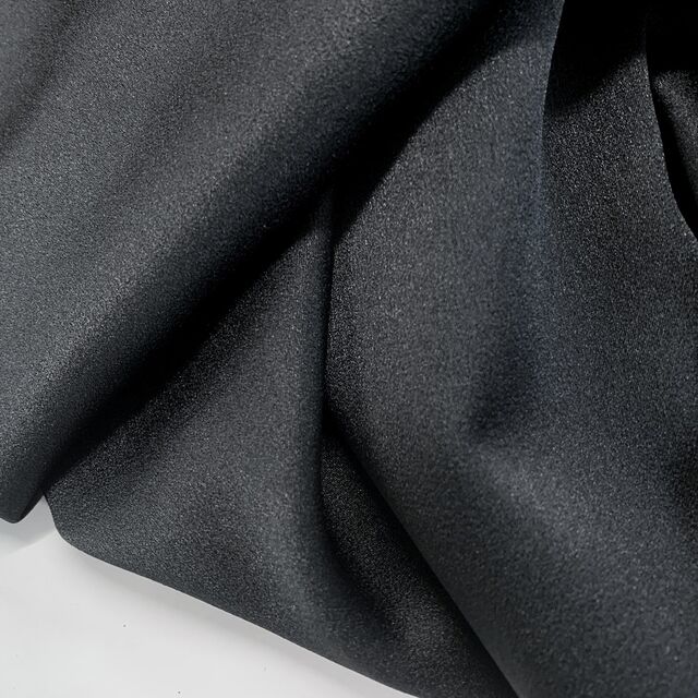Remnant - Luxury Satin Backed Crepe - Black (1m)