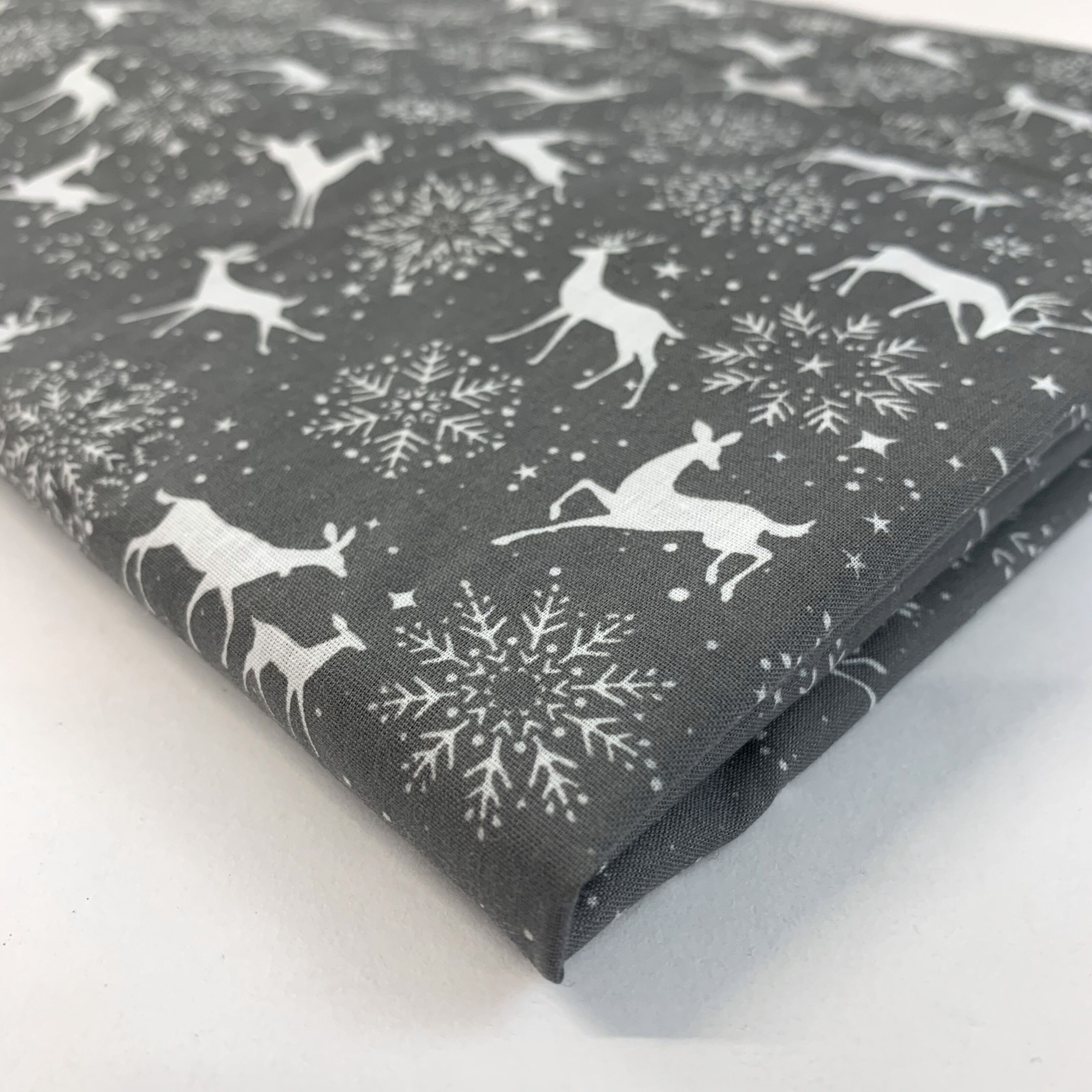 Grey christmas fabric store