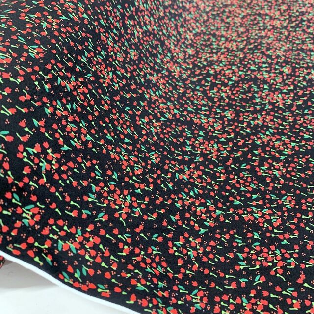 Poplin Print - Meadow - Red