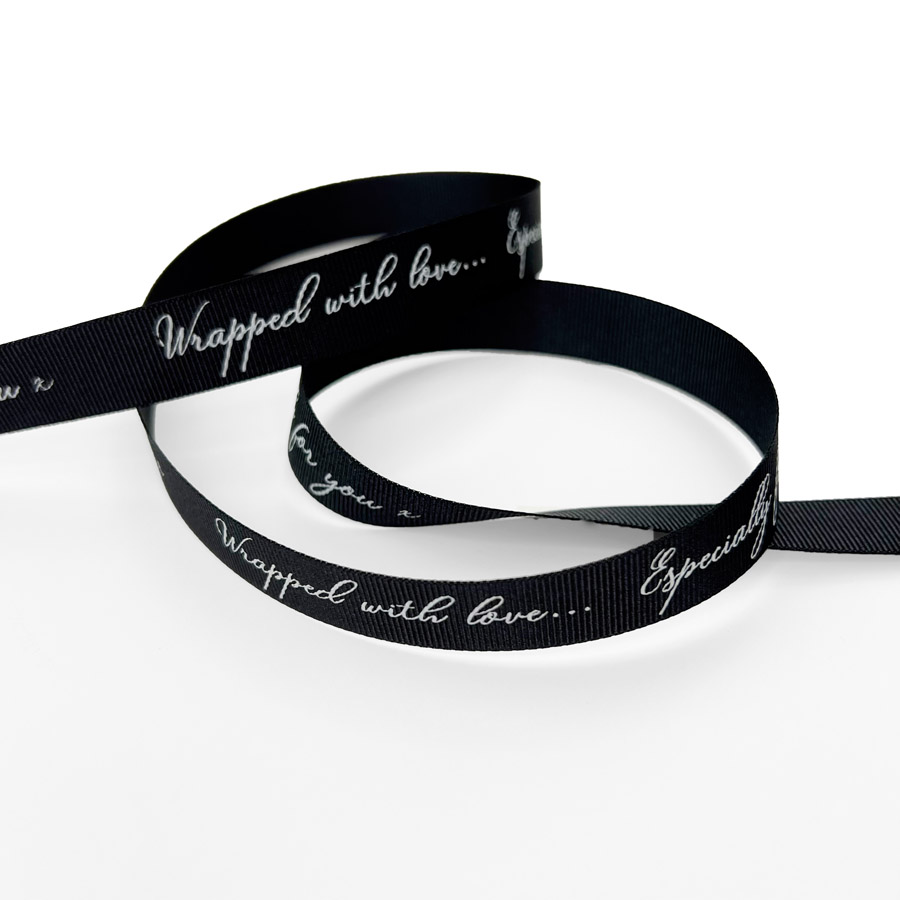 Black and hotsell white satin ribbon