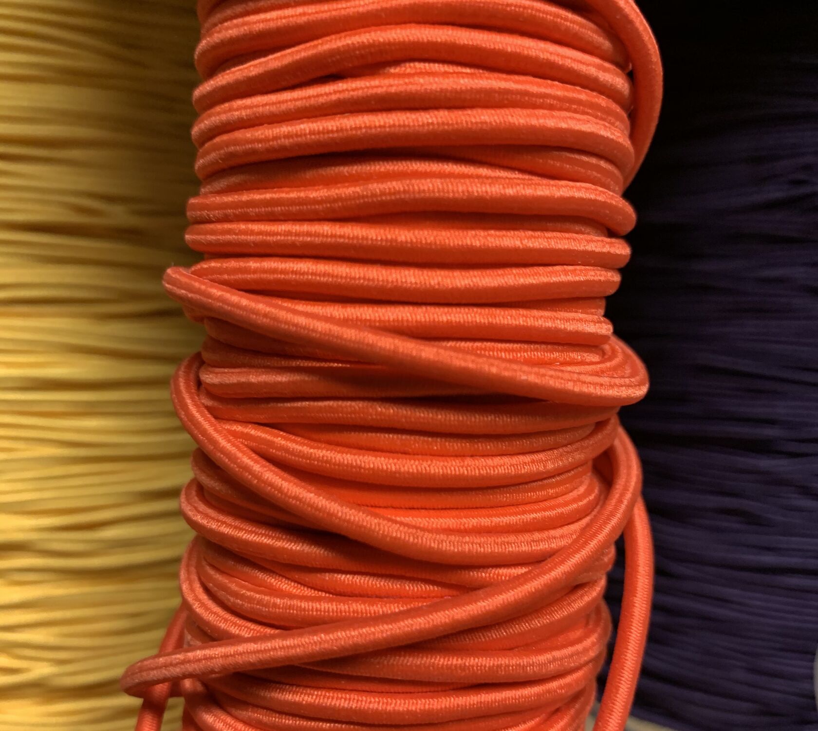 Orange Elastic Round Cord (2.5mm) - Sold in Metre Lengths