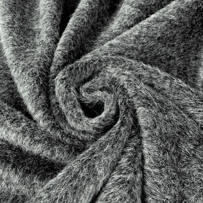 Faux Mohair - Grey- Faux Fur- Nylon- Wool- Acrylic-Fabric - cud