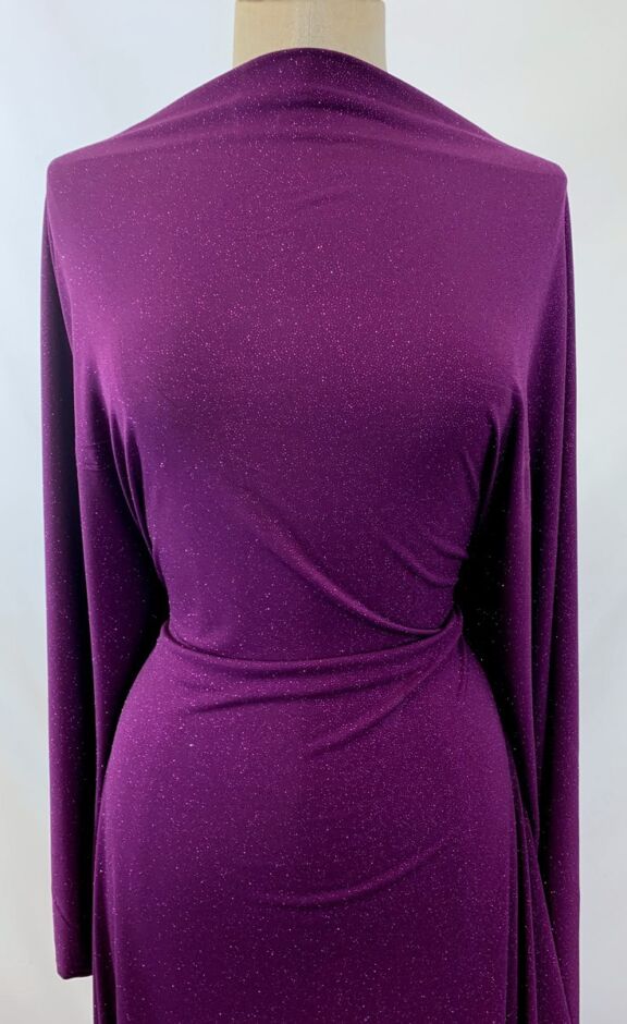 STUNNING LILAC CRINKLED JERSEY FABRIC POLYESTER STRETCH DRESS CRAFT DRESS HOME 