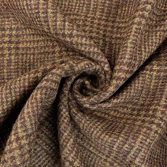 Teal Herringbone 100% Wool British Made Tweed Fabric Blanket Throw *Not Harris 