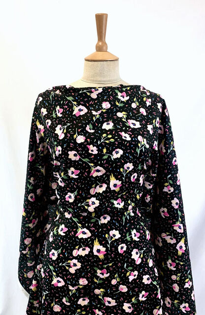 Pima Cotton Lawn - Bloom And Wild - Black