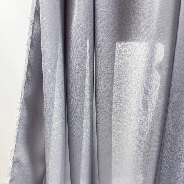 Remnant - Georgette Dress Fabric - Pale Grey (1.65m)
