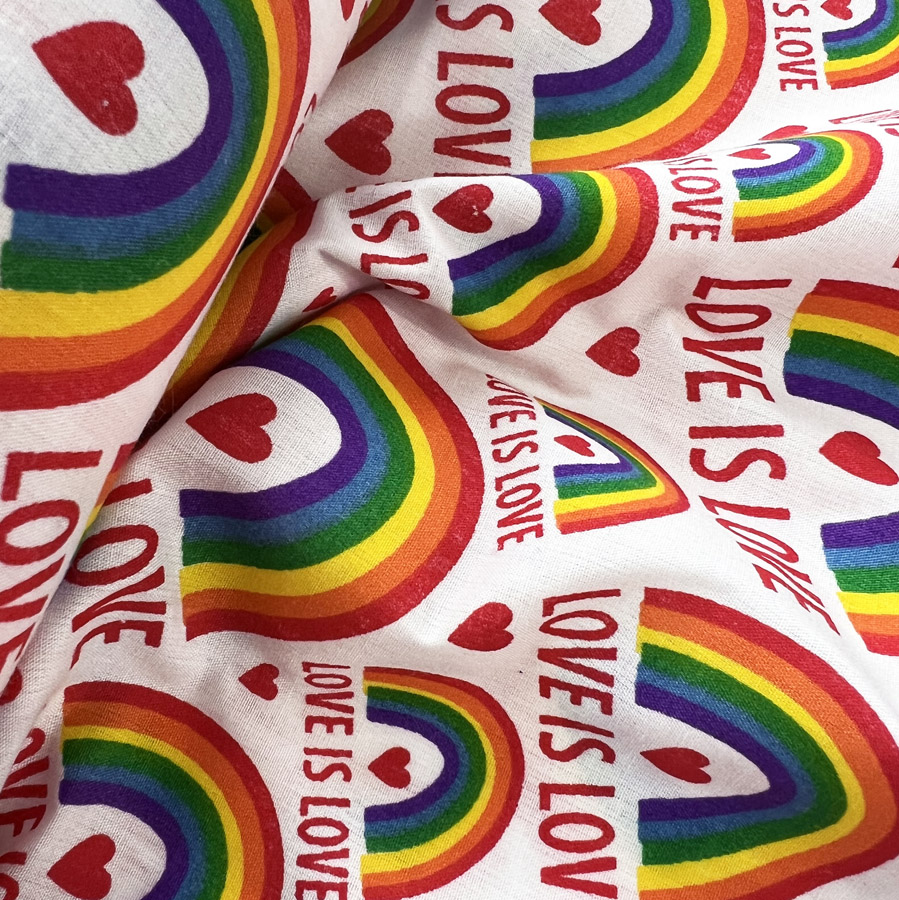 Rainbow jersey knit fabric outlet