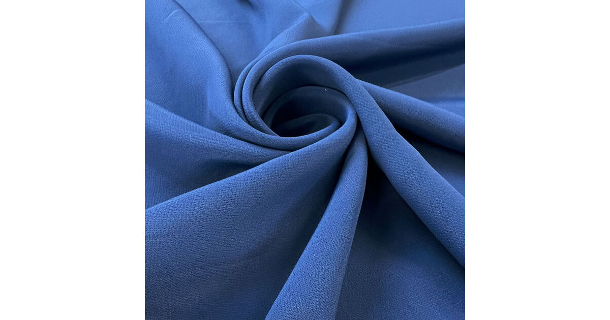 Remnant (2m) - Silk Acetate Fabric Danbury Crepe - Prussian