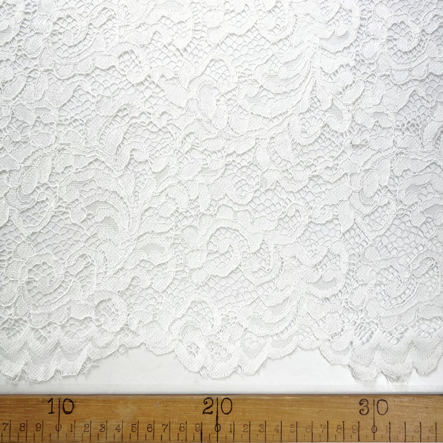 White scalloped 2025 lace fabric