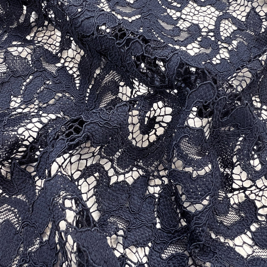 Navy lace deals dress fabric