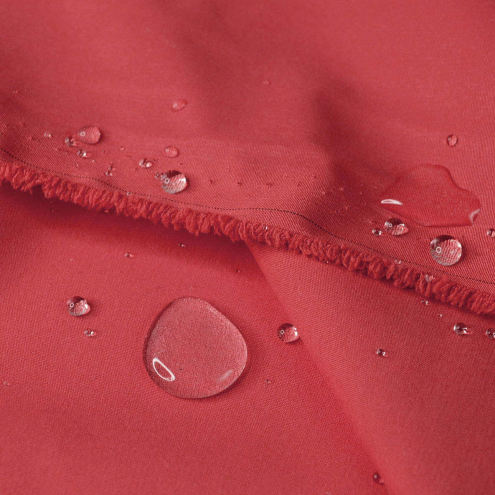 Water Resistant Peach Skin Jacket Fabric Summer Rain Red