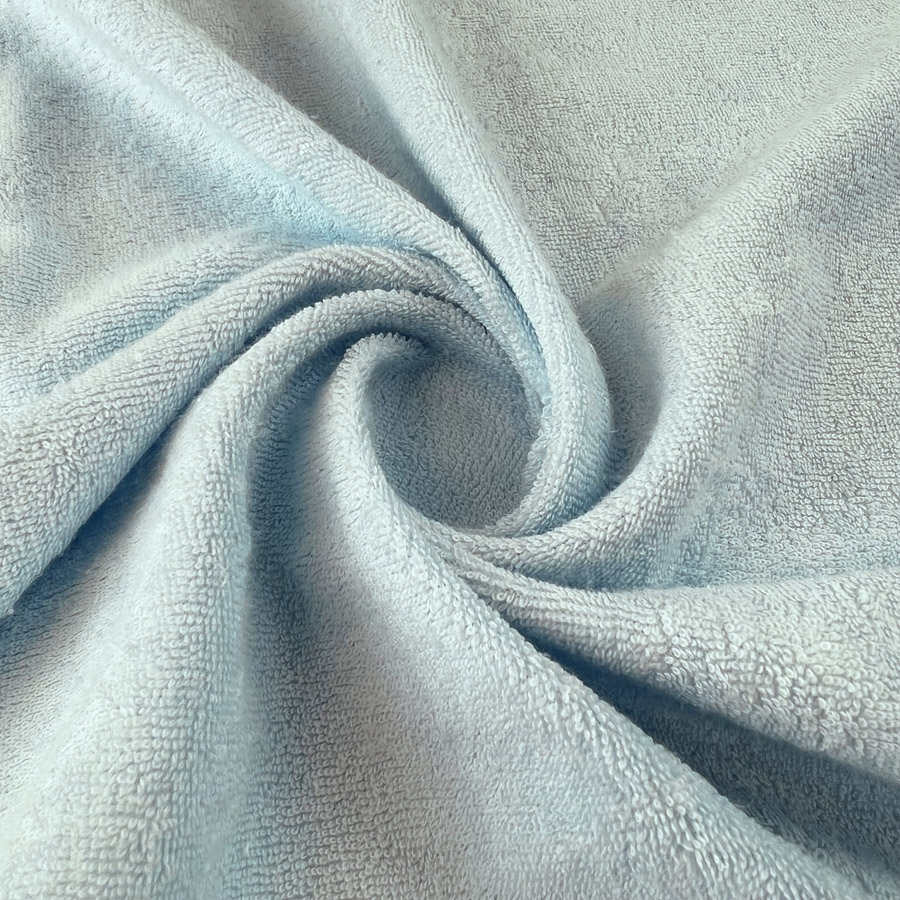Wide Cotton Terry Cloth Soft Towelling Craft Fabric - Baby Blue