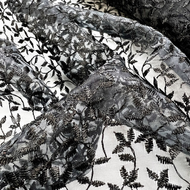 Black lace fabric online outlet