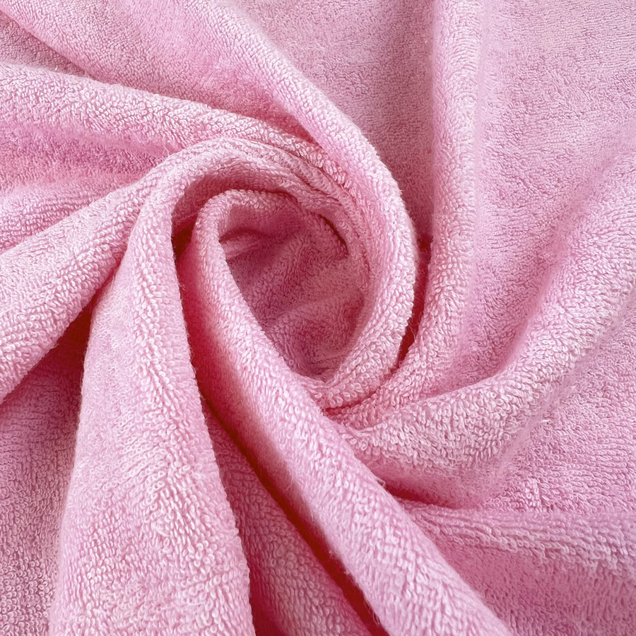 Wide Cotton Terry Cloth Soft Towelling Craft Fabric - Baby Pink