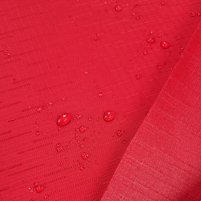 Water Resistant Linen Slub - Red