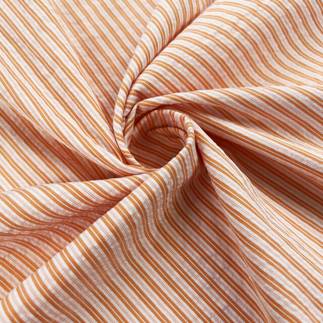 Remnant - Seersucker Stripe - Orange (1.5m)