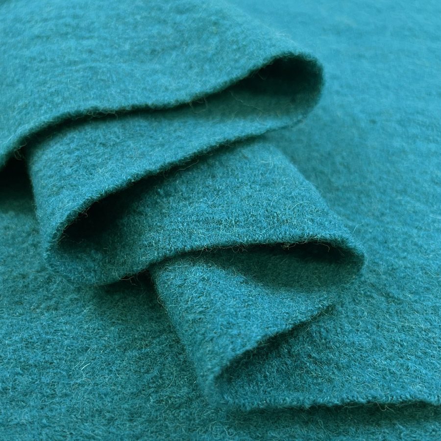 Pure Luxury 100 Boiled Wool Jacket Fabric Turquoise